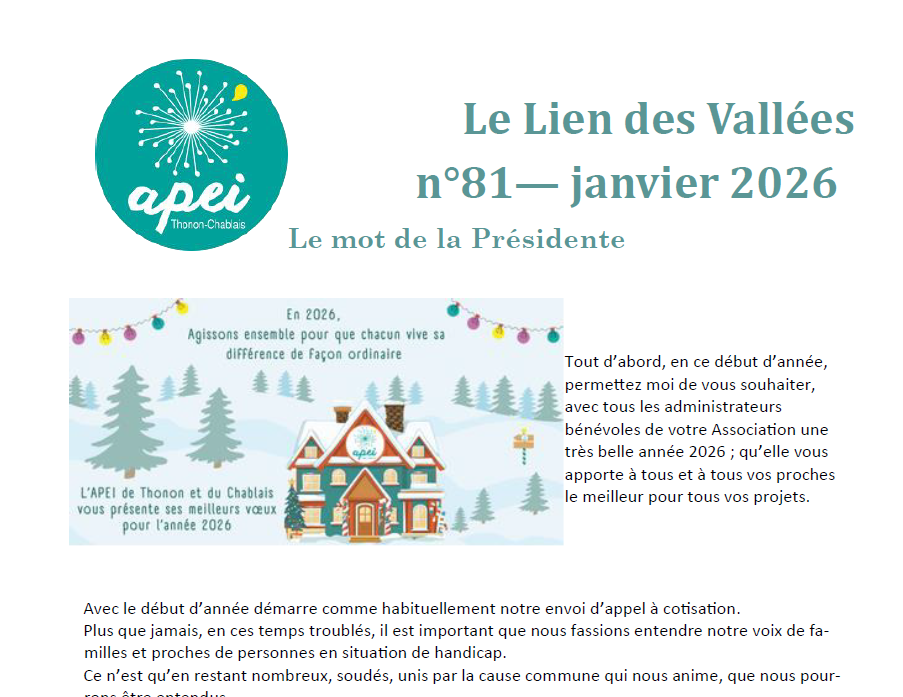 Retrouvez le dernier numéro du Lien des Vallées